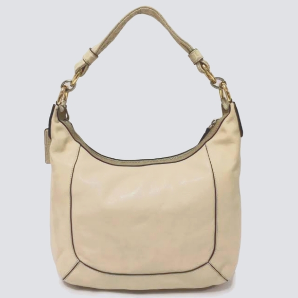 Coach Kristin Spectator Beige Leather/Crocodile Hobo Crossbody Handbag - Picture 2 of 15